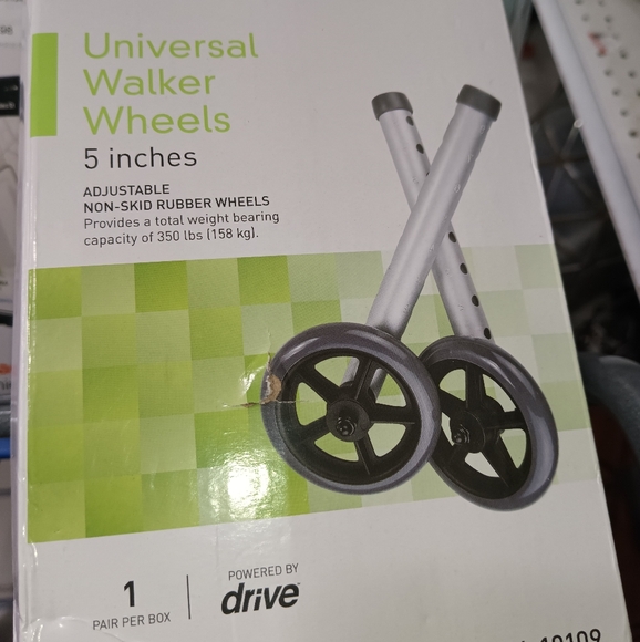 Five Inch Adjustable Walker Wheels - Picture 1 of 5